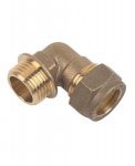 Compression Male Elbow Adaptor brass