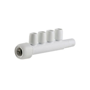HEP2O 4 Port Manifold Socket/Spigot 1 Side White