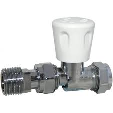 Pioneer Straight Radiator Valves  (15mm Nut)