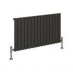 Reina Flat Anthracite Single Horizontal Designer Radiators