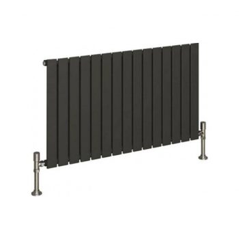 Reina Flat Anthracite Single Horizontal Designer Radiators