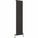 Reina Flat Anthracite Single Vertical Designer Radiators