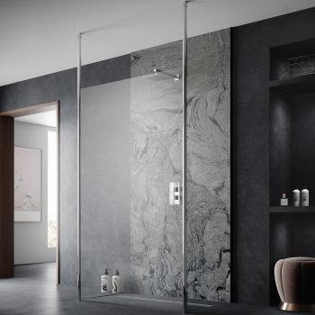 Free Standing Wet Room Screens With Double Ceiling Posts